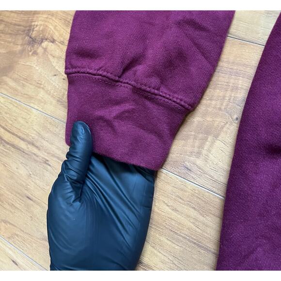 VT Virginia Tech Hokies Embroidered Maroon XL Hoodie Sweatshirt Front Pocket - Picture 3 of 11